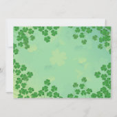 Carte Jour de la Saint Patrick Premier Anniversaire vert (Dos)
