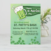 Carte Jour de la Saint Patrick Premier Anniversaire vert (Debout devant)