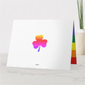Carte Jour de la Saint Patrick Rainbow Gnomies LGBT Frie (Dos)
