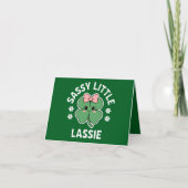 Carte Jour de la Saint Patrick Sassy Petite Lassie Enfan (Devant)