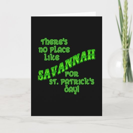 CARTE JOUR DE LA SAINT PATRICK SAVANNAH (Devant)