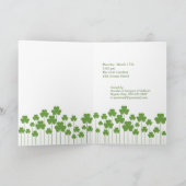 Carte Jour de la Saint Patrick shamrock Garden (Intérieur)