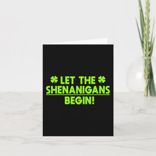 Carte Jour de la Saint Patrick Shenanigans (Devant)