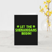 Carte Jour de la Saint Patrick Shenanigans (Fleur jaune)