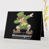 Carte Jour de la Saint Patrick Shenanigator Dabbing Lepr (Fleur jaune)