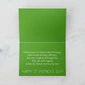 Carte Jour de la Saint Patrick Vert Casquette Clover Con (Intérieur)