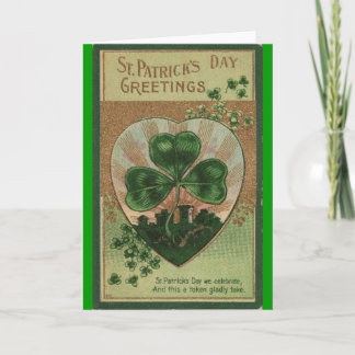 Carte Jour de la Saint Patrick vintage