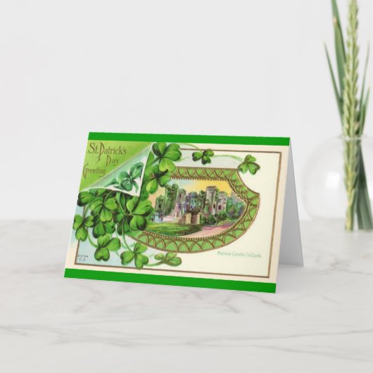 Carte Jour de la Saint Patrick vintage (Devant)