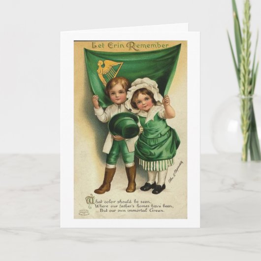 Carte Jour de la Saint Patrick vintage (Devant)