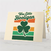 Carte Jour de la Saint Patrick Wee Little Hooligan Drôle (Fleur jaune)