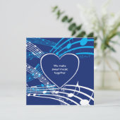 Carte Jour de la Saint Valentin | Faire de la musique do (Debout devant)