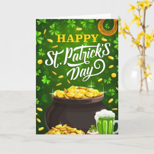 Carte Jour de la St Patrick (Fleur jaune)