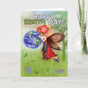 Carte Jour de la terre, jour de la terre heureux, fée