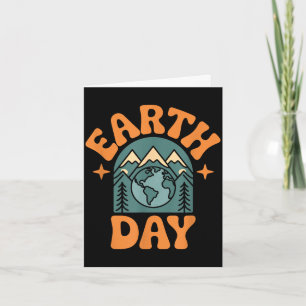 Carte Jour de la terre mignon nature et planète pour tou