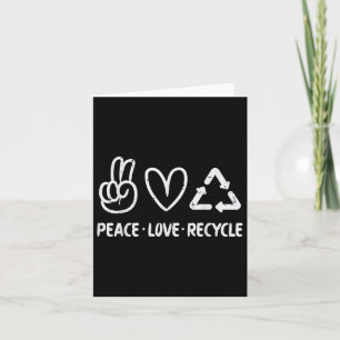 Carte Jour de la Terre Recyclage Hippie Hommes Amour Pai