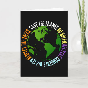 Carte Jour de la Terre Sauver la Planète T Shirt Écolo