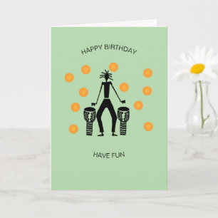Carte Jour de l'anniversaire du tambour africain et de l
