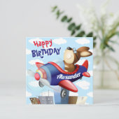 Carte Jour de l'anniversaire du vol de chiens (Debout devant)