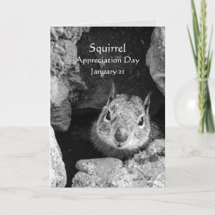 Carte Jour de l'Appréciation des écureuils 21 janvier Ph