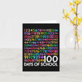 Carte Jour De L'École Enseignant Enfants 100 Jours Numér (Fleur jaune)