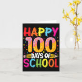 Carte Jour De L'École Enseignants Enfants Joyeux 100 Jou (Fleur jaune)