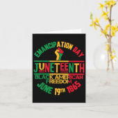 Carte Jour de l'Émancipation Jeu 19e Liberté Noire-Améri (Fleur jaune)