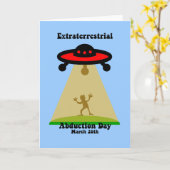 Carte Jour de l'enlèvement extra-terrestre (Fleur jaune)