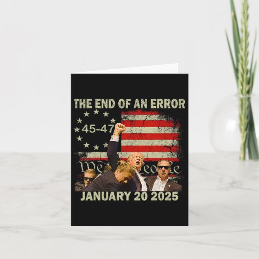 Carte Jour De L'Inauguration De Trump 2025 Fin D'Une Err (Devant)