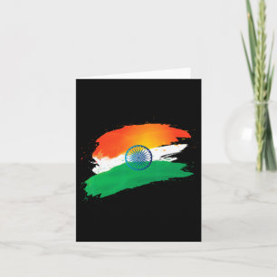 Carte Jour de l'indépendance 15 août Drapeau indien Patr