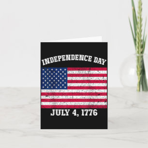 Carte Jour de l'indépendance 4 juillet 1776 Drapeau amér