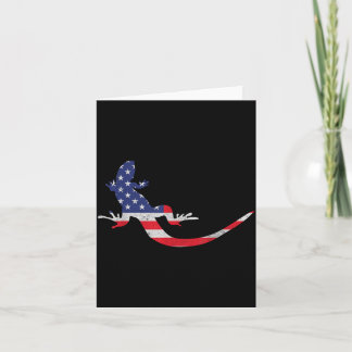 Carte Jour de l'Indépendance du Lézard Drapeau USA Patri