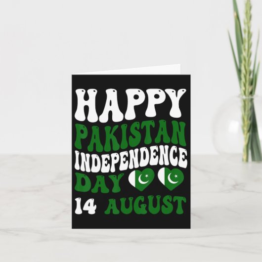 Carte Jour de l'indépendance du Pakistan Drapeau pakista (Devant)