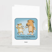 Carte Jour de l'ours hippie amusant Anniversaire (Dos)