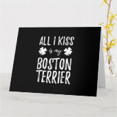 Carte Jour de l'Saint Patrick Boston Terrier Dog Mom Fun (Fleur jaune)