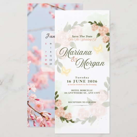 CARTE JOUR DE MARIAGE 2026 (Devant / Derrière)