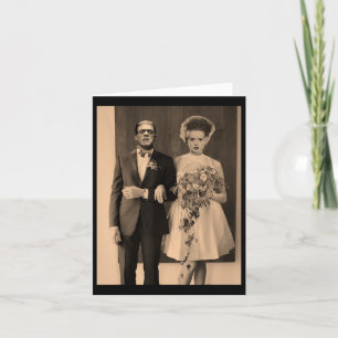 Carte Jour de mariage Dapper Frankenstein - Monster Hall