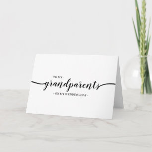 Carte Jour de mariage des grands-parents Minimal Simple