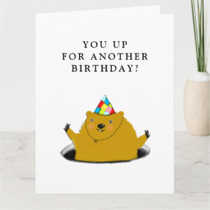 Carte Jour de marmotte amusant Anniversaire