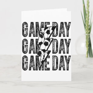 Carte Jour de match de football éclair Maman Papa Garçon