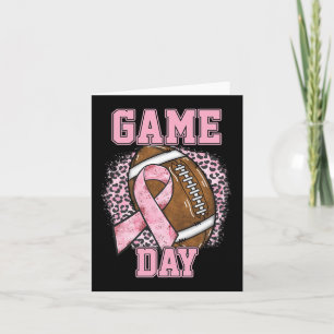 Carte Jour de match - Ruban rose de sensibilisation au c
