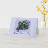 Carte Jour de mères avec les violettes sauvages (Fleur jaune)
