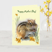 Carte Jour de mères de la tamia (Fleur jaune)