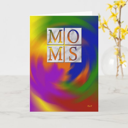 Carte Jour de mères : Deux mamans (Fleur jaune)