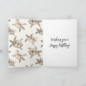 Carte Jour de naissance de la côte de l'océan plage tort (Intérieur)