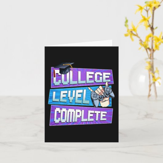 Carte Jour De Niveau Collège Terminé Diplôme Garçons Lui (Fleur jaune)