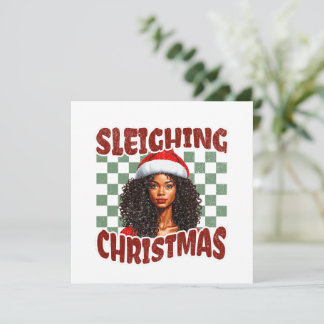 Carte Jour de Noël Africaine Américaine