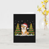 Carte Jour de Noël Lumières Arbre Shiba Inu Chien Noël N (Fleur jaune)