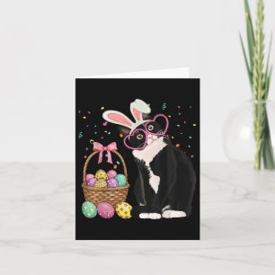 Carte Jour de Pâques Chat Bunny OEufs Graphiques Hommes 