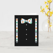 Carte Jour De Pâques Oeufs Suspendants Et Bow Cravate Fu (Fleur jaune)