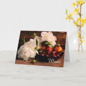 Carte Jour de Peonies et Fruit (Fleur jaune)